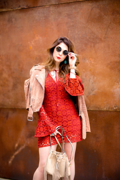 red lace dress