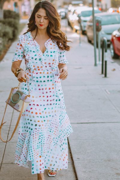 Monique Lhullier polka dot dress