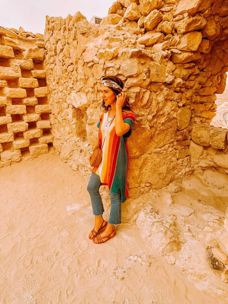 Fortress of Masada located near the Dead Sea Israel