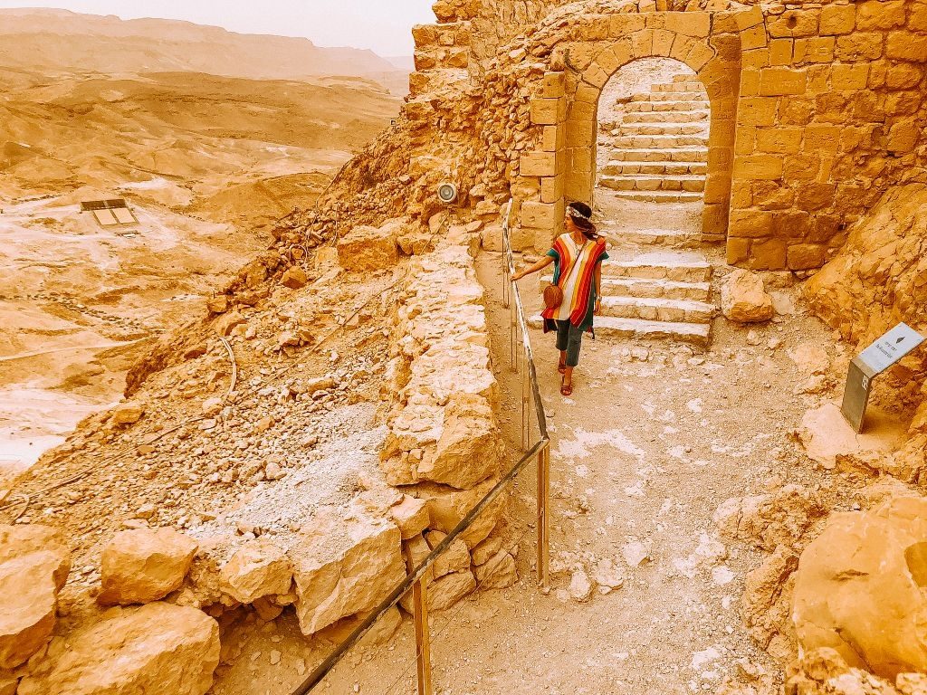 Fortress of Masada located near the Dead Sea Israel