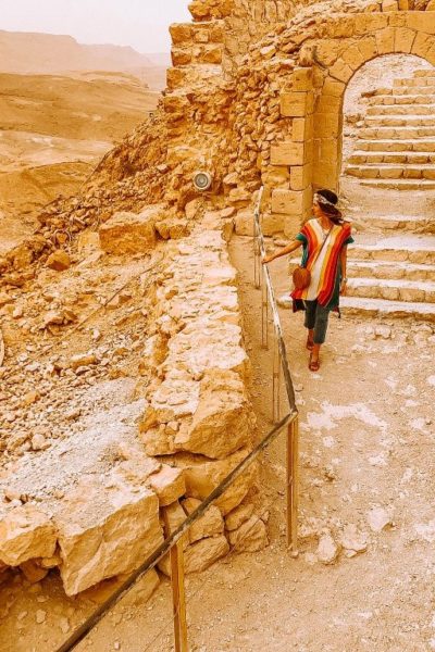 Fortress of Masada located near the Dead Sea Israel