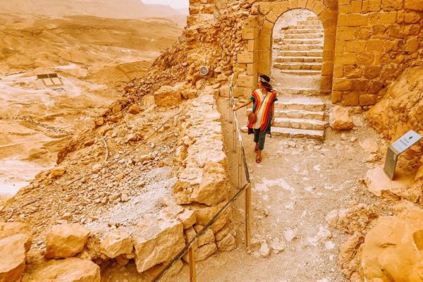 Fortress of Masada located near the Dead Sea Israel