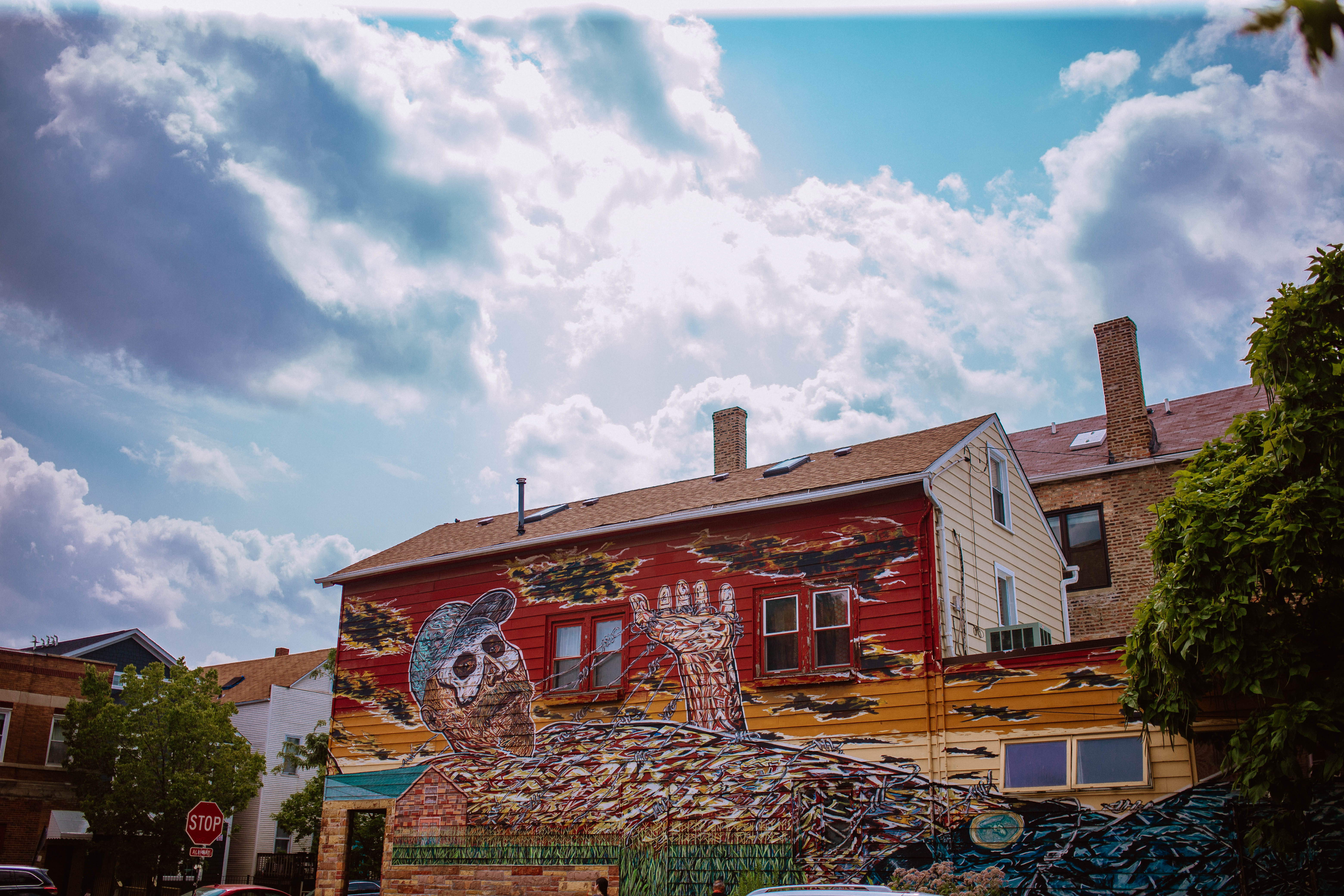 Home of Mexican American muralist Hector Duarte in Pilsen, Chicago